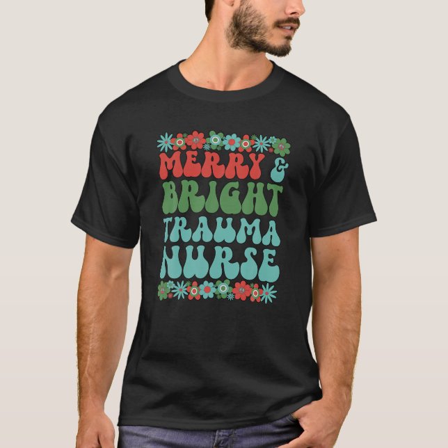 Camiseta Enfermeira de Trauma de Natal Enfermando Xmas (Frente)