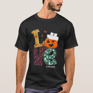 Camiseta Enfermeira de Triagem Halloween Abóbora Assustador