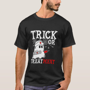 Camiseta Enfermeira De Trick Ou Tratamento Figurino De Fant