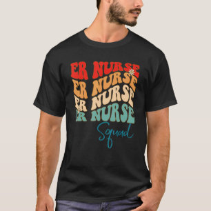 Camiseta enfermeira de urgência equipe ED RN retrô bacana E