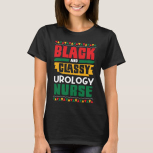 Camiseta Enfermeira de Urologia Negra e Clássica Africana-A
