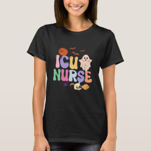 Camiseta Enfermeira de UTI Assustadora Fantasma Fantasia de