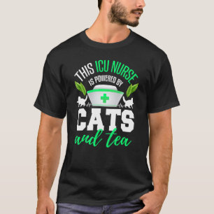 Camiseta Enfermeira de UTI Chá Gato Enfermeira de Cui