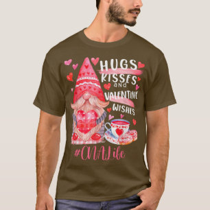 Camiseta Enfermeira de Vida Gnomo Bonito da CNA Abraços Dia