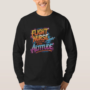 Camiseta Enfermeira de Voo Design para Esquadrão de Enferme