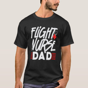 Camiseta Enfermeira de Voo Pai Médico Trabalho Equipe Pai P