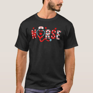 Camiseta Enfermeira Dia de os namorados escrube mulheres Va