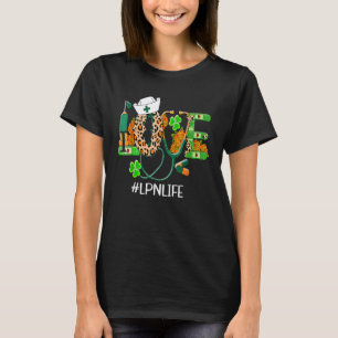 Camiseta Enfermeira Dia De São Patrício Amor Lpn Vida Patri