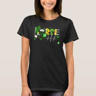 Camiseta Enfermeira Dia de São Patrício Enfermeira Sortuda