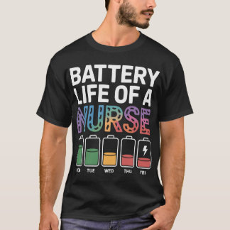 Camiseta Enfermeira Divertida Citação da Vida da Bateria Co