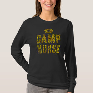 Camiseta Enfermeira do Campo Leopard Imprime Enfermeira Est