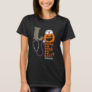 Camiseta Enfermeira do CMA Enfermeira Leopard Pumpkin Enfer