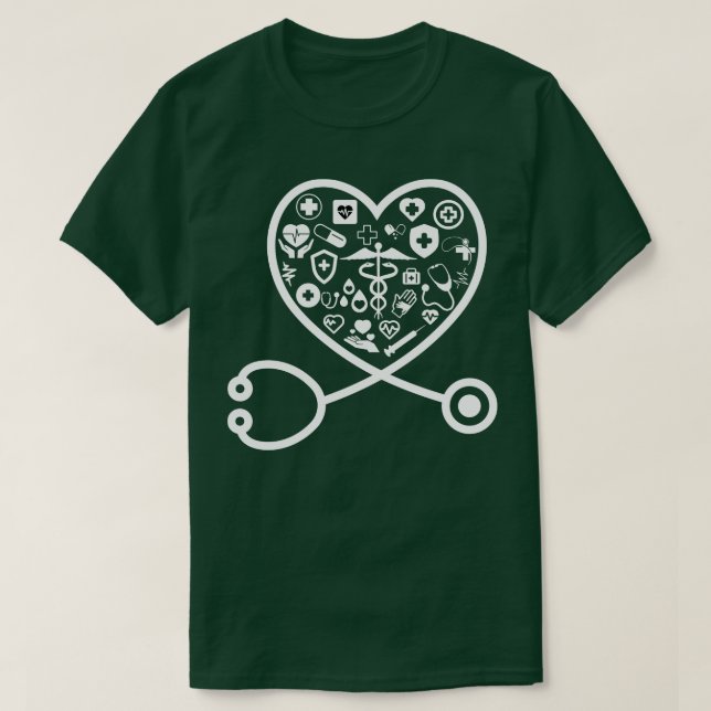 Camiseta Enfermeira do Coração 5 (Frente do Design)
