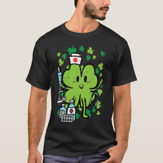 Camiseta Enfermeira do Dia de São Patrício Shamrock Saint P