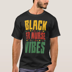 Camiseta Enfermeira do PS Preto Vibes Mês da História Negra