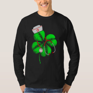 Camiseta Enfermeira do Saint Patrick S Day Shamrock Hat Iri