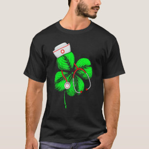Camiseta Enfermeira do Saint Patrick S Day Shamrock Hat Iri