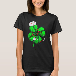 Camiseta Enfermeira do Saint Patrick S Day Shamrock Hat Iri