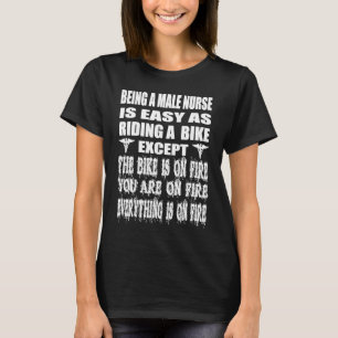 Camiseta Enfermeira do sexo masculino RN LPN Enfermeira Enf