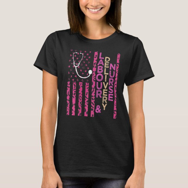 Camiseta Enfermeira do Trabalho e da Entrega Leopard Imprim (Frente)