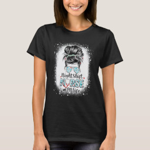 Camiseta Enfermeira do Turno da Noite Lpn Vida Coque Desarr