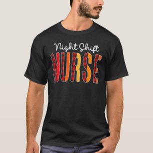 Camiseta Enfermeira do turno da noite Xadrez Red Love Estet