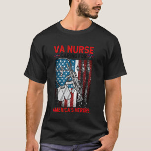 Camiseta Enfermeira do VA Cuidando de Mem dos Heróis Vetera