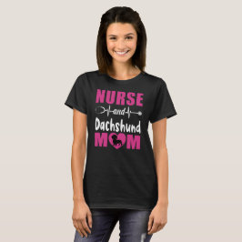 Camiseta Enfermeira e Dachshund Mãe
