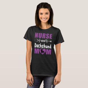 Camiseta Enfermeira e Dachshund Mãe