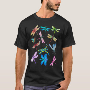 Camiseta Enfermeira E Mãe De Cachorro Libélula Aquarela Enf