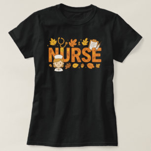 Camiseta Enfermeira em Colunas do Outono