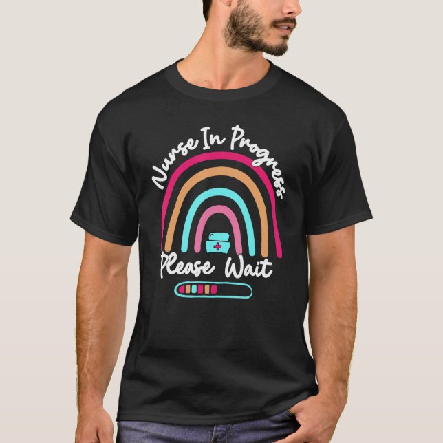 Camiseta Enfermeira em curso Aguarde (Frente)