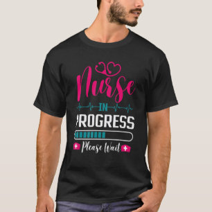 Camiseta Enfermeira Em Progresso Estudante De Enfermagem Es