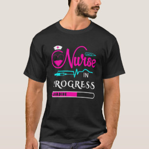 Camiseta Enfermeira Em Progresso Estudante De Escola De Enf
