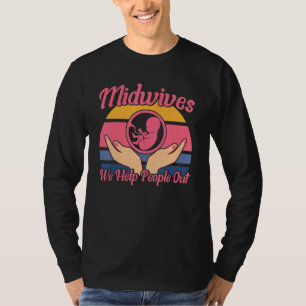 Camiseta Enfermeira, Empregada De Nascimento Da Parteira Aj