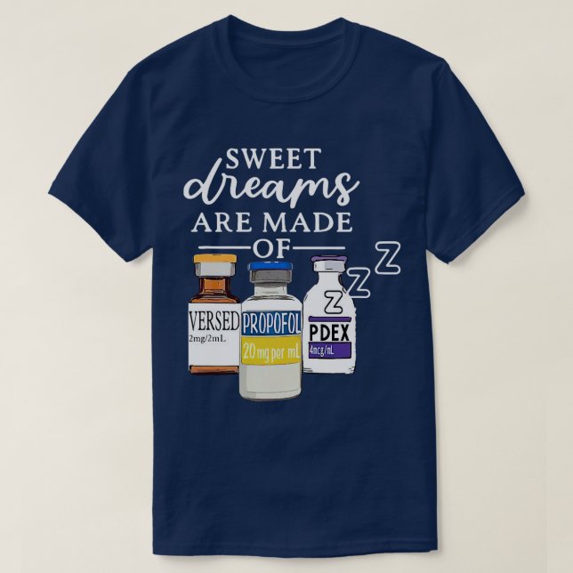 Camiseta Enfermeira Encantadora Engraçada Faz Sonhos Doces  (Frente do Design)