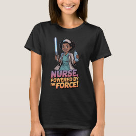 Camiseta Enfermeira Energizada pela Força