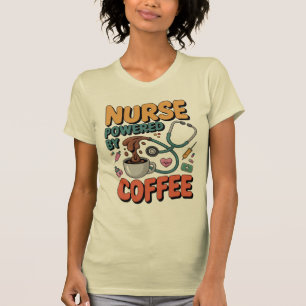 Camiseta Enfermeira Energizada por Café