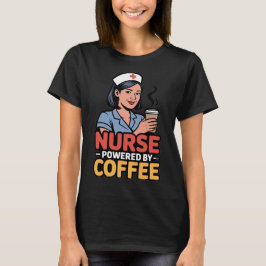 Camiseta Enfermeira Energizada por Café