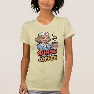 Camiseta Enfermeira Energizada por Café