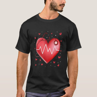 Camiseta Enfermeira Enfermeira Dia de os namorados Estetosc