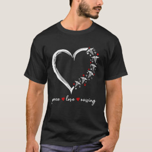 Camiseta Enfermeira Enfermeira do Amor pela Paz Cardíaca