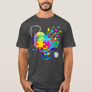 Camiseta Enfermeira Enfermeira Enfermeira Autismo Quebra-ca