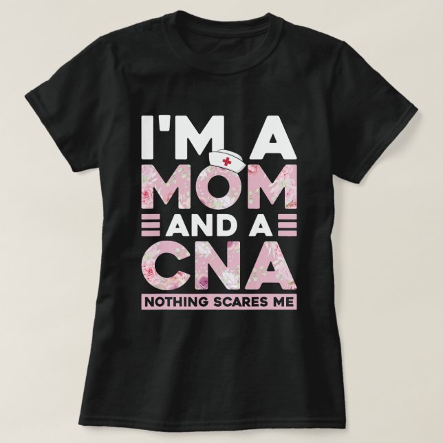 Camiseta Enfermeira engraçada CNA Mãe Design Certified Enfe (Frente do Design)
