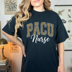 Camiseta Enfermeira engraçada da PACU estampa de leopardo O