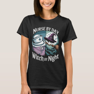 Camiseta Enfermeira Engraçada Por Bruxa Do Dia De Halloween