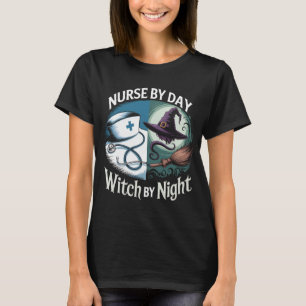 Camiseta Enfermeira Engraçada Por Bruxa Do Dia De Halloween
