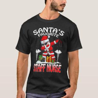 Camiseta Enfermeira Equipe Favorita do Papai Noel Roupa de
