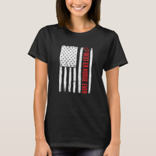 Camiseta Enfermeira Er de Emergência Patriótica Sempre Amer