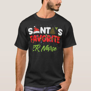 Camiseta Enfermeira ER Natal Oferece Papais noeis Favoritos